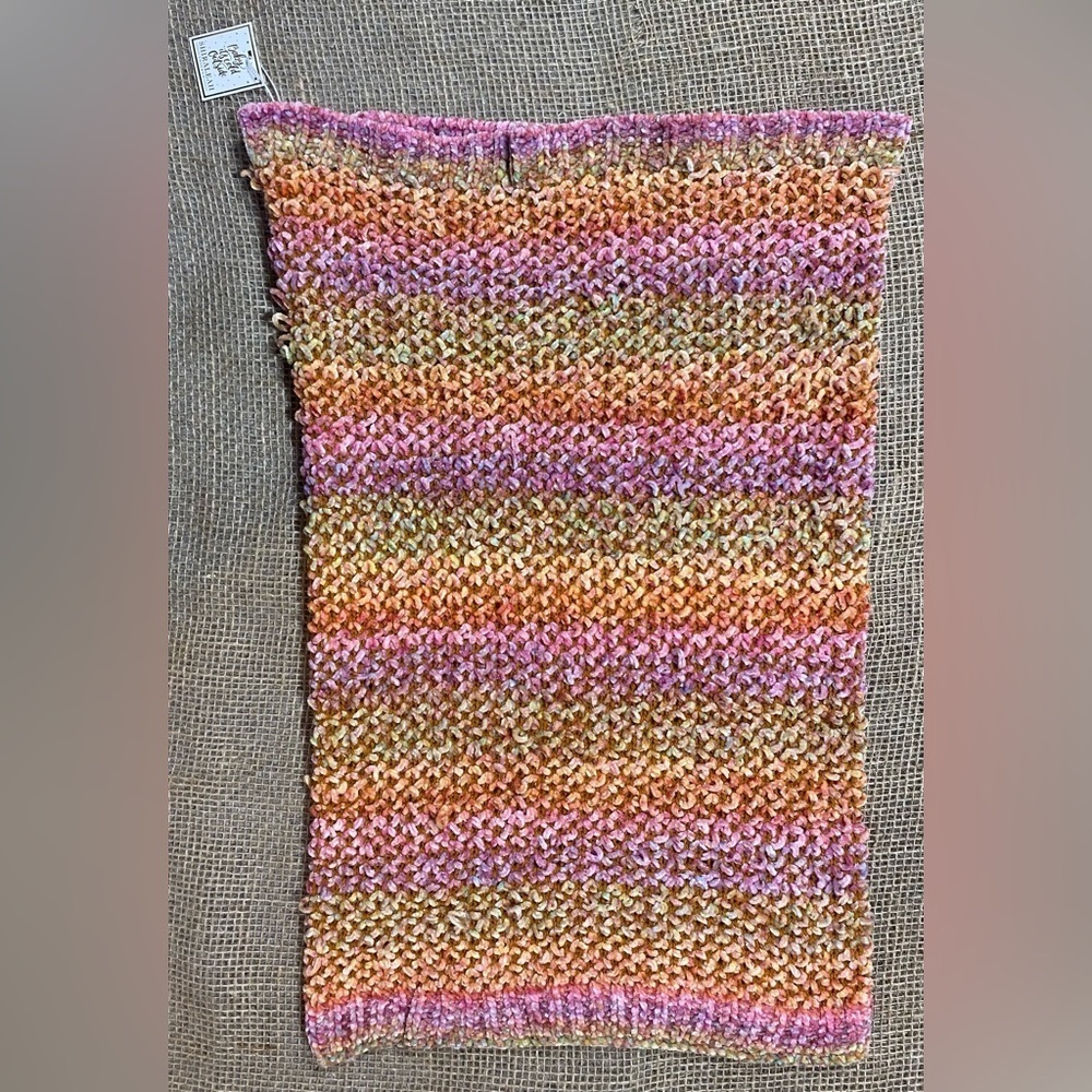 Shiraleah Chicago Multi Bobby Snood Scarf Hood Size S Pink/Orange/Green NWT